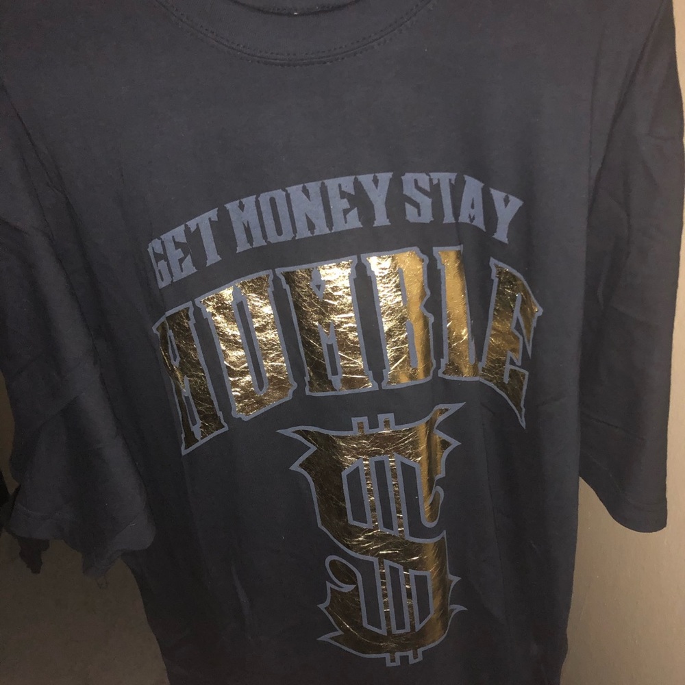 COPY - Graphic Get money and stay humble gold met…